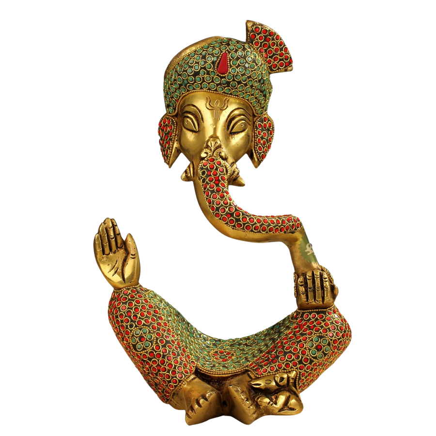 Metokraft Premium Quality Moradabad Brass Hand-made Must Buy Lord Ganesha Statue 