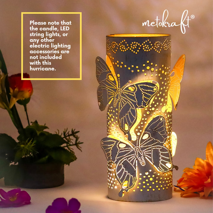 Metokraft Premium Quality Hand-made Iron Candle Hurricane Holders to Decorate your Home with Elegance