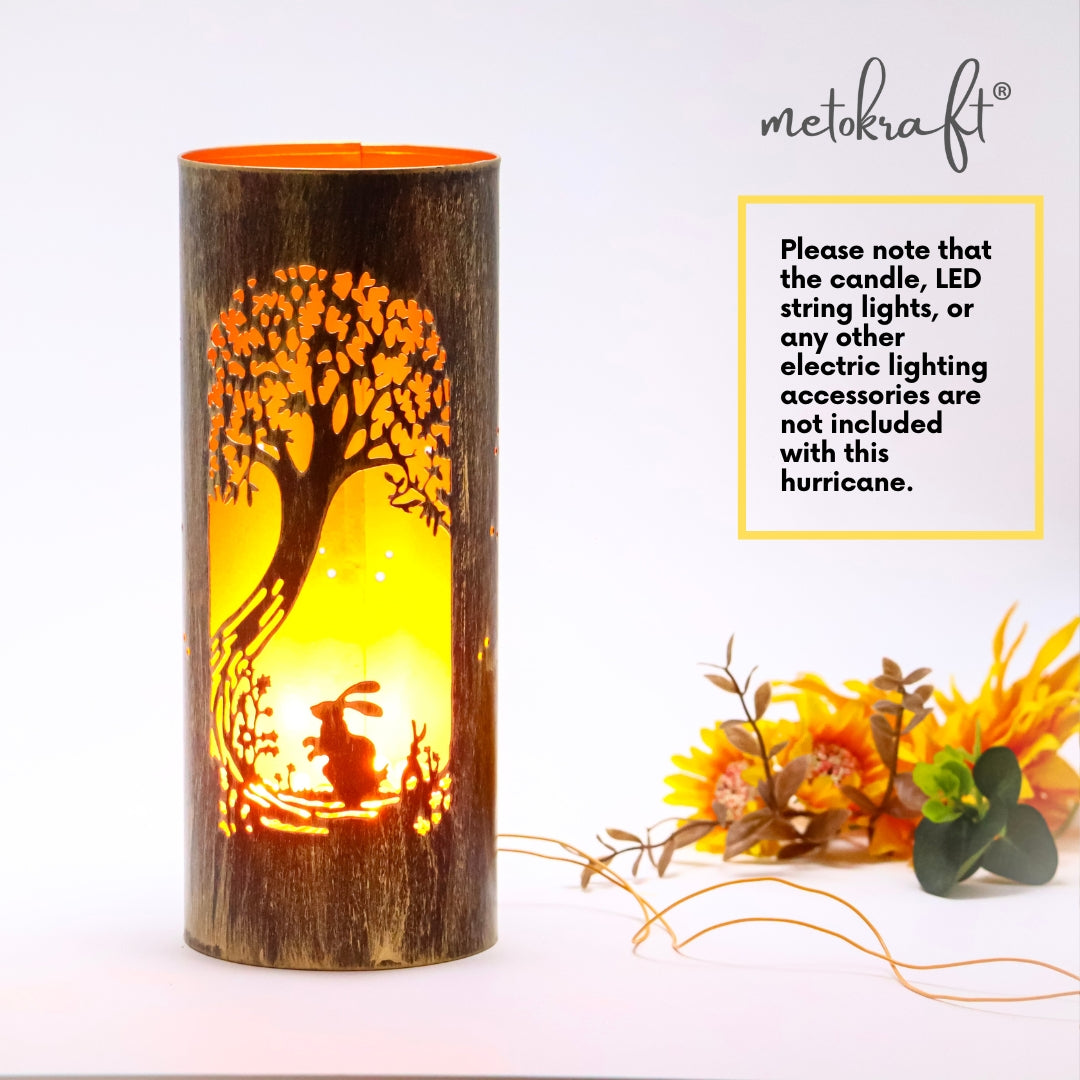 Metokraft Premium Quality Hand-made Iron Candle Hurricane Holders to Decorate your Home with Elegance