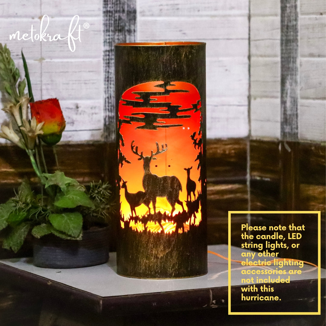 Metokraft Premium Quality Hand-made Iron Candle Hurricane Holders to Decorate your Home with Elegance