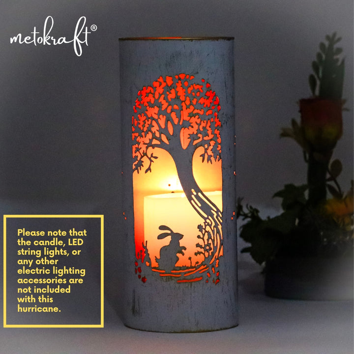 Metokraft Premium Quality Hand-made Iron Candle Hurricane Holders to Decorate your Home with Elegance