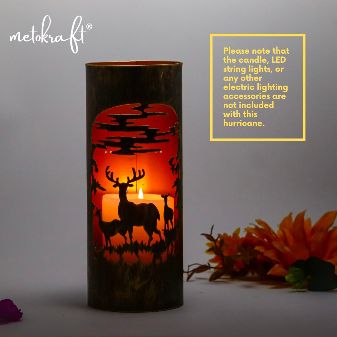 Metokraft Premium Quality Hand-made Iron Candle Hurricane Holders to Decorate your Home with Elegance