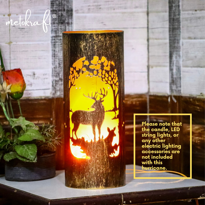 Metokraft Premium Quality Hand-made Iron Candle Hurricane Holders to Decorate your Home with Elegance