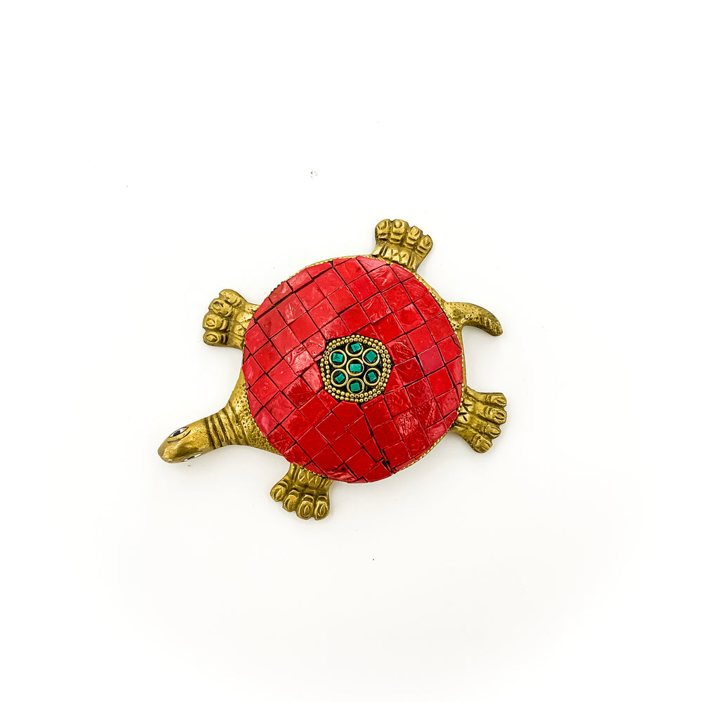 Metokraft Premium Quality Hand-made Brass Tortoise to decor your altar and puja Ghar