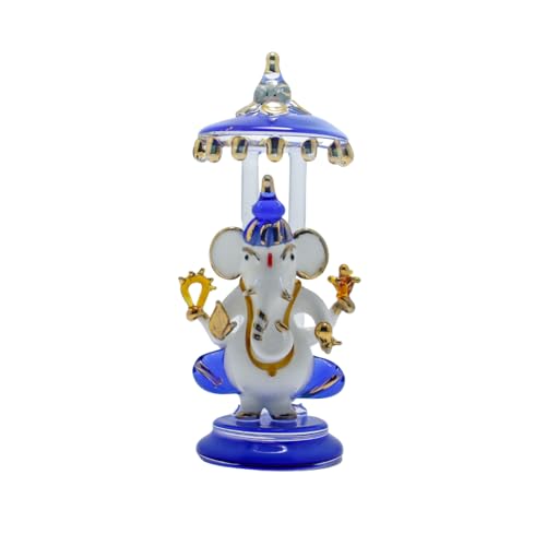 Metokraft Premium Quality Hand-made Borosil Lord Ganesha To Bless Your Car