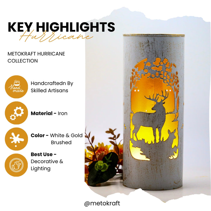 Metokraft Premium Quality Hand-made Iron Candle Hurricane Holders to Decorate your Home with Elegance