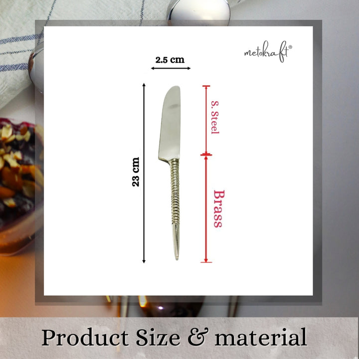 Metokraft Premium Quality Hand-made Food Safe Grade S.Steel Knife Cutlery to Enhance your Dinning Experience